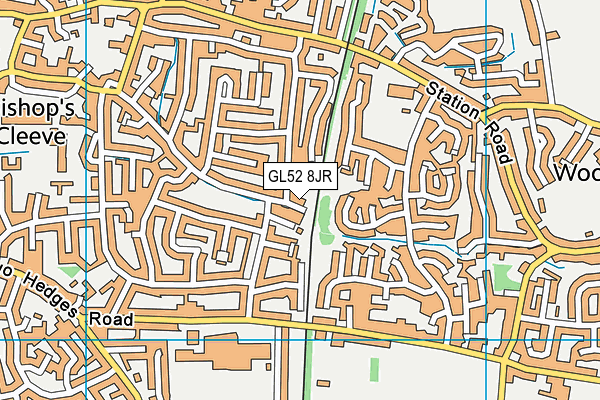 GL52 8JR map - OS VectorMap District (Ordnance Survey)