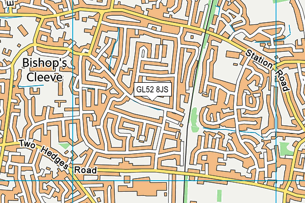 GL52 8JS map - OS VectorMap District (Ordnance Survey)