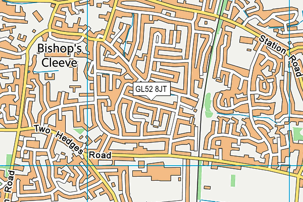 GL52 8JT map - OS VectorMap District (Ordnance Survey)