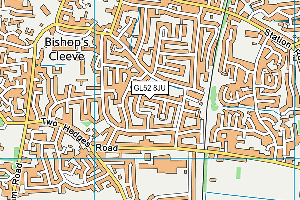 GL52 8JU map - OS VectorMap District (Ordnance Survey)