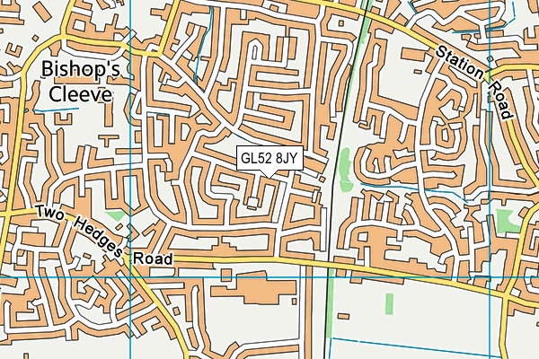 GL52 8JY map - OS VectorMap District (Ordnance Survey)