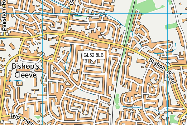 GL52 8LB map - OS VectorMap District (Ordnance Survey)