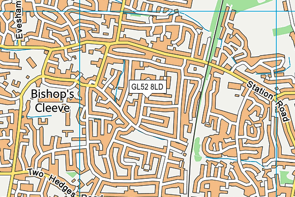GL52 8LD map - OS VectorMap District (Ordnance Survey)