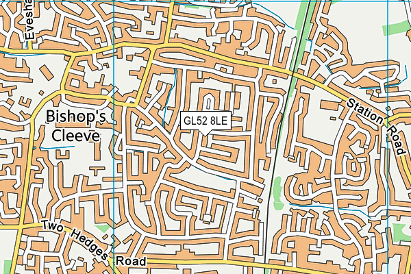 GL52 8LE map - OS VectorMap District (Ordnance Survey)