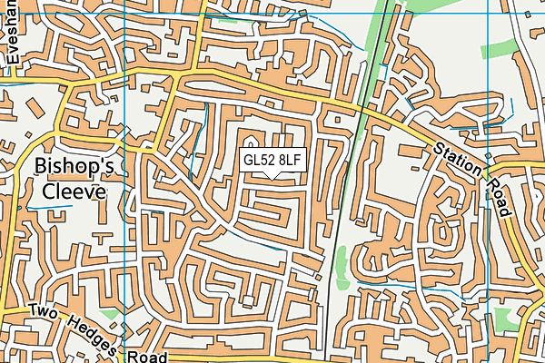 GL52 8LF map - OS VectorMap District (Ordnance Survey)