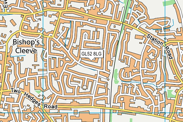 GL52 8LG map - OS VectorMap District (Ordnance Survey)