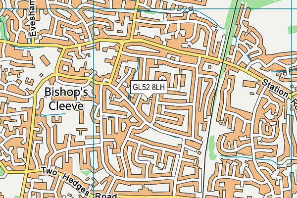 GL52 8LH map - OS VectorMap District (Ordnance Survey)