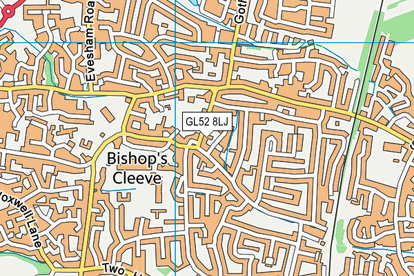GL52 8LJ map - OS VectorMap District (Ordnance Survey)