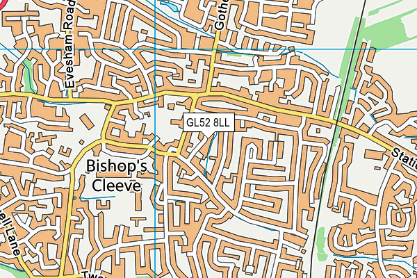 GL52 8LL map - OS VectorMap District (Ordnance Survey)