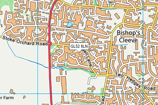 GL52 8LN map - OS VectorMap District (Ordnance Survey)