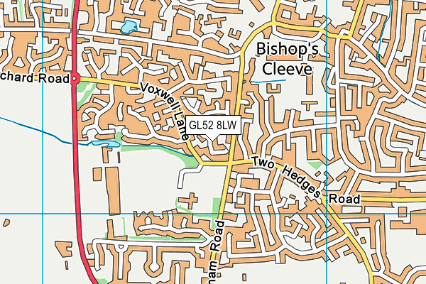 GL52 8LW map - OS VectorMap District (Ordnance Survey)