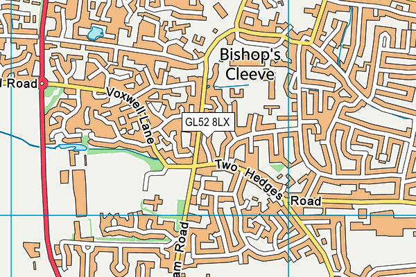 GL52 8LX map - OS VectorMap District (Ordnance Survey)