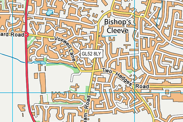 GL52 8LY map - OS VectorMap District (Ordnance Survey)