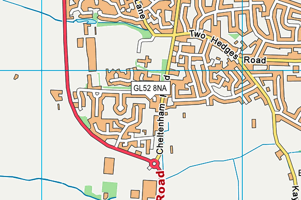 GL52 8NA map - OS VectorMap District (Ordnance Survey)