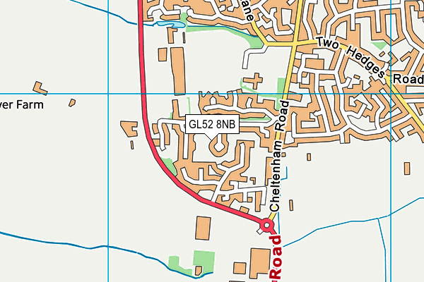GL52 8NB map - OS VectorMap District (Ordnance Survey)