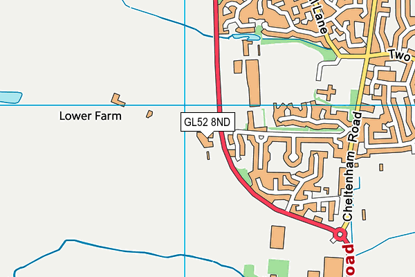GL52 8ND map - OS VectorMap District (Ordnance Survey)