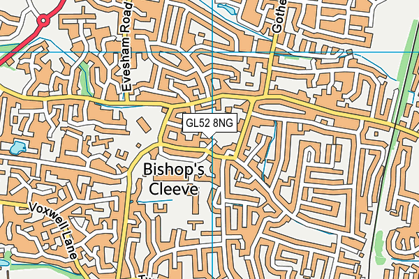 GL52 8NG map - OS VectorMap District (Ordnance Survey)