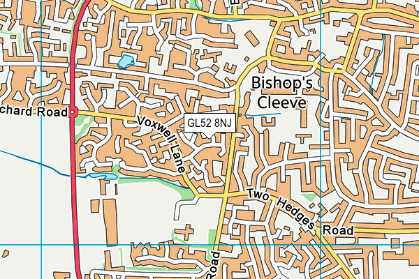 GL52 8NJ map - OS VectorMap District (Ordnance Survey)