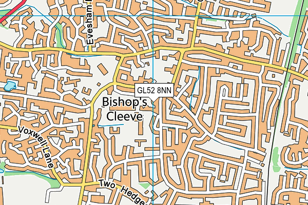 Bishops Cleeve Primary Academy map (GL52 8NN) - OS VectorMap District (Ordnance Survey)