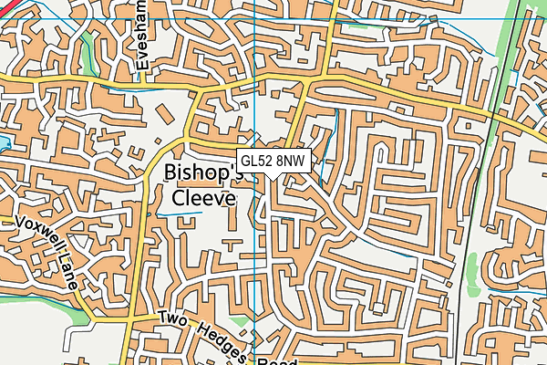 GL52 8NW map - OS VectorMap District (Ordnance Survey)