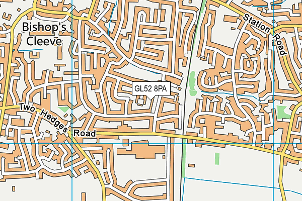 GL52 8PA map - OS VectorMap District (Ordnance Survey)