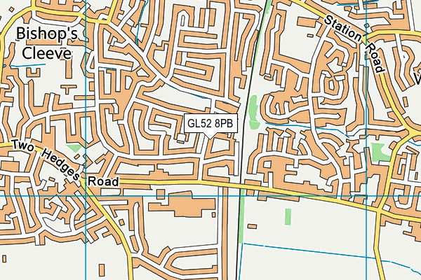 GL52 8PB map - OS VectorMap District (Ordnance Survey)