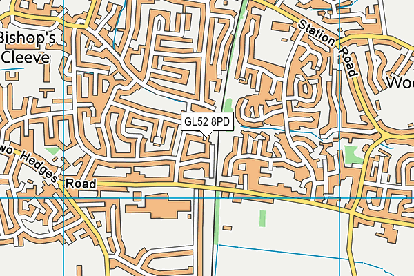 GL52 8PD map - OS VectorMap District (Ordnance Survey)