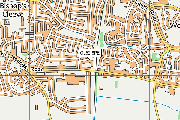 GL52 8PE map - OS VectorMap District (Ordnance Survey)