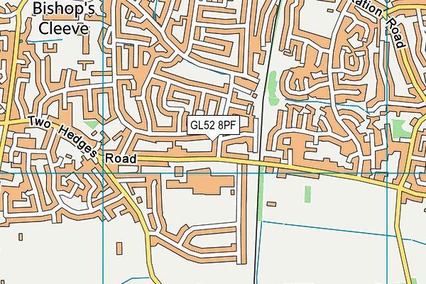 GL52 8PF map - OS VectorMap District (Ordnance Survey)