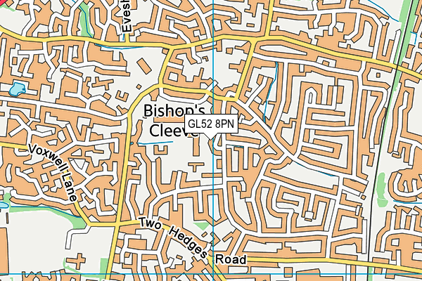 GL52 8PN map - OS VectorMap District (Ordnance Survey)