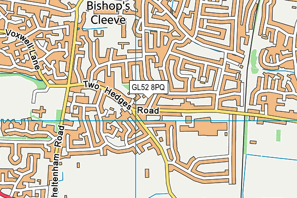 GL52 8PQ map - OS VectorMap District (Ordnance Survey)