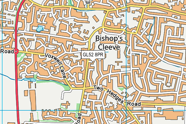 GL52 8PR map - OS VectorMap District (Ordnance Survey)