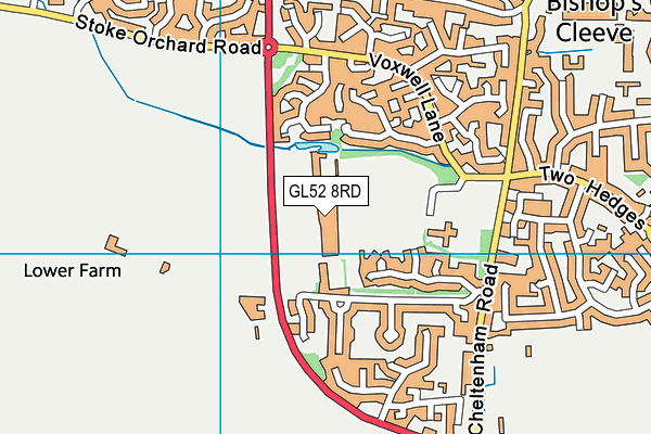 GL52 8RD map - OS VectorMap District (Ordnance Survey)