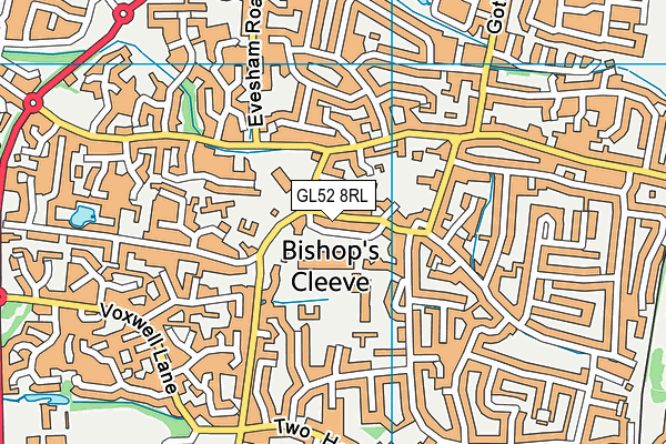 GL52 8RL map - OS VectorMap District (Ordnance Survey)