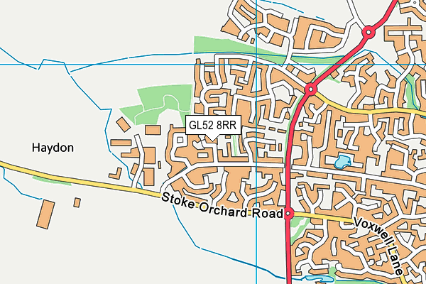 GL52 8RR map - OS VectorMap District (Ordnance Survey)