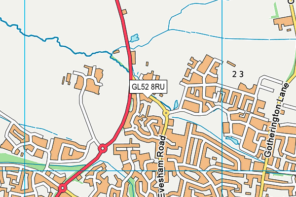 GL52 8RU map - OS VectorMap District (Ordnance Survey)