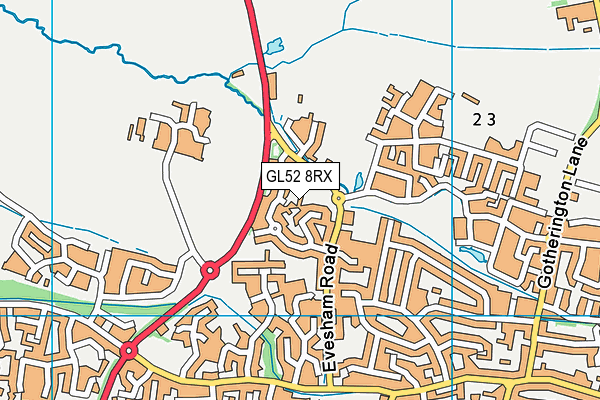 GL52 8RX map - OS VectorMap District (Ordnance Survey)
