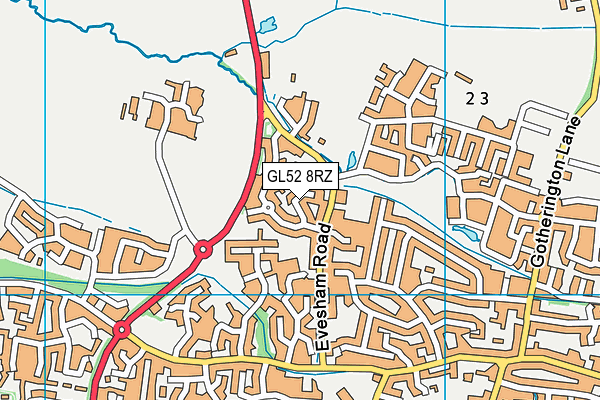 GL52 8RZ map - OS VectorMap District (Ordnance Survey)