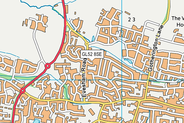 GL52 8SE map - OS VectorMap District (Ordnance Survey)