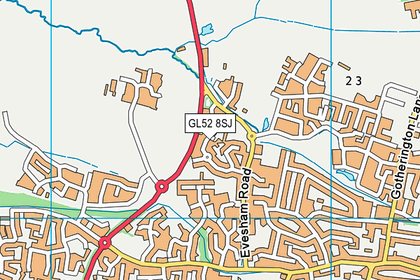 GL52 8SJ map - OS VectorMap District (Ordnance Survey)