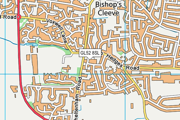 GL52 8SL map - OS VectorMap District (Ordnance Survey)