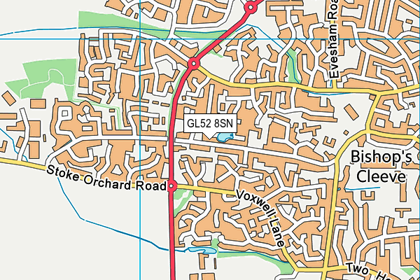 GL52 8SN map - OS VectorMap District (Ordnance Survey)