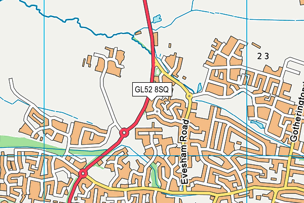 GL52 8SQ map - OS VectorMap District (Ordnance Survey)