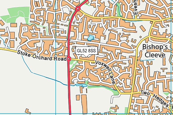 GL52 8SS map - OS VectorMap District (Ordnance Survey)