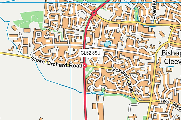 GL52 8SU map - OS VectorMap District (Ordnance Survey)