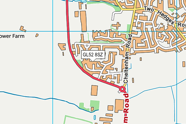 GL52 8SZ map - OS VectorMap District (Ordnance Survey)