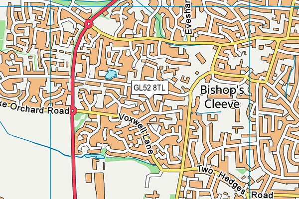 GL52 8TL map - OS VectorMap District (Ordnance Survey)