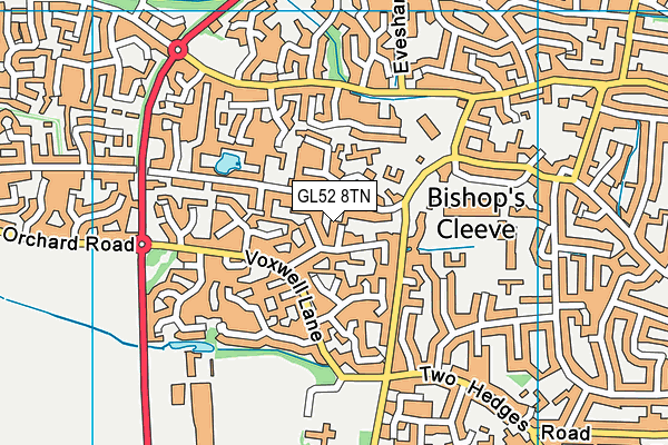 GL52 8TN map - OS VectorMap District (Ordnance Survey)