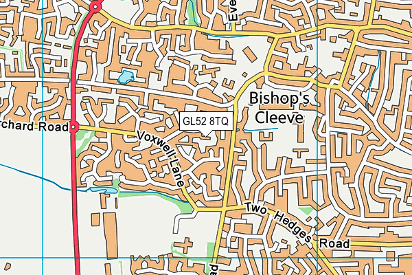GL52 8TQ map - OS VectorMap District (Ordnance Survey)