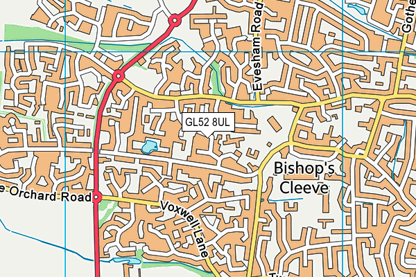 GL52 8UL map - OS VectorMap District (Ordnance Survey)
